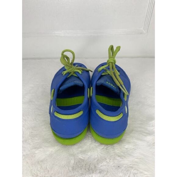 Kids Crocs Blue & Green Slip-On Shoes Size 13 Durable & Lightweight - Picture 3 of 8